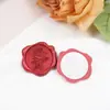 Etiquetas de Sello de Cera Transfronterizas Serie Rosa de Tres Hojas Sellos de Sello de Cera Pegatinas Personalizadas para Sellar Invitaciones de Boda Soporte para Imágenes Personalizadas