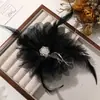 Estilo imortal linda franja strass pérola pena rede gaze flor diy feito à mão presilha tubarão adorno de cabeça corsage acessórios de vestuário