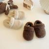 Meia Pantufa Estilo Ins Fechada 2026 Outono e Inverno Nova Versão Coreana Pantufas Peludas Slip-On Infantil de Pelúcia para Uso Duplo