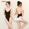Lingerie Sexy Manyan Decote Profundo nas Costas Sem Alças Justa Peça Única Transparente Tny9728