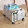 Estante de armazenamento de mochila escolar móvel com rodas para sala de aula, ferramenta de armazenamento com cesta, estante de carrinho de armazenamento de livros para estudantes sob a mesa