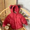 Chaqueta de plumón para niños de otoño e invierno 2024, chaqueta de plumón con capucha y orejas gruesas para niños, fabricantes de ropa para niños