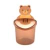 Copo Porta-Escova de Dentes Urso Abraço de Urso para Banheiro Rack de Armazenamento de Pasta de Dentes Copo de Armazenamento Urso com Drenagem Montado na Parede Sem Furos para Banheiro
