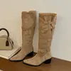 Botines súper elegantes con efecto Maillard, botas largas para mujer, botas para mujer petite, botas adelgazantes de punta 2026, botas de montar