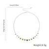 Collar de Moda con Colgante Redondo de Zircón Cadena para Clavícula Estilo Fresco Ins Elegante Collar de Nicho de Alta Gama para Mujer