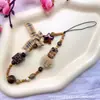 Cordón Decorativo con Cuentas Marrones Cámara Accesorio de Moda Versátil Retro Cadena Personalizada para Teléfono Accesorio Maillard