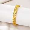 Pulseira Vietnamita Tendência Banhada a Ouro Moda Luxo Floral Aberta Cravejada de Diamantes Joias de Luxo Leve Femininas