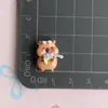Lindo Caricatura Coco de Agua Capibara Animal Resina Accesorios Funda para Teléfono Móvil Cuerda para el Cabello Pegamento de Crema DIY Pasador Joyería