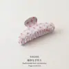 Novo Prendedor de Cabelo Elegante com Estampa de Laço em PVC com Toque de Luxo, Presilha de Cabelo Fofa para Meninas, Presilha de Garra para Cabelo, Acessório de Cabelo Tipo Pinça Tubarão para Mulheres