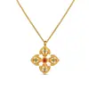Collar colgante de mortero de esmalte de oro de arena vietnamita antiguo clásico cadena de suéter tienda de oro suministro mayorista generación
