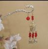 Popular horquilla de borla de estilo antiguo Linterna luminosa palillos Hada de la corte de loto Hanfu paso sacudir palillos tocado accesorios para el cabello