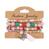 2025 Pulsera Multicapa de Borla Feliz de Cristal Bohemio Pulsera de Perlas Retro Nueva al por Mayor
