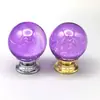 Manija de Bola de Burbuja de Cristal de Agujero Único de 30 mm Base de Aleación de Aluminio Manija de Puerta de Gabinete de Cocina Armario Manija de Cajón