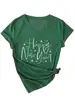 Camiseta Casual de Manga Corta con Cuello en V Estampada de Diseñador para Mujer Talla Grande 100kg para Verano, Corte Holgado, Top Adelgazante