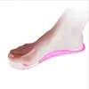 Palmilha de salto alto de PU com sete pontas de duas cores, palmilha de suporte de arco espessada, palmilha transparente para pés chatos femininos