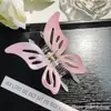 Nuevo Clip de Mariposa Transparente Hueco Estilo Francés 2024 Pinza para el Cabello Simple de Gama Alta Pinza de Tiburón Accesorios para el Cabello para Mujeres