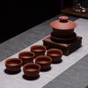 Juego de Té Zisha Juego Completo Traje Mineral en Bruto Zisha Viejo Juego de Té Kung Fu Taza de Té Tetera Tazón con Tapa Hogar Oficina Vela Excelente