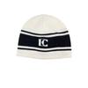 Chapéu Coreano MONA Estilo Igual Chapéu de Tricô Feminino Outono e Inverno Estilo Chanel Listrado Preto e Branco Proteção para Orelhas Chapéu para Frio Chapéu de Lã