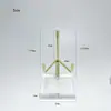 Suporte de Exibição de Amostras de Cristal Acrílico com Base Ajustável, Bússola de Mesa Suporte de Metal em Estilo Artístico