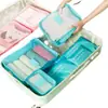 Bolsa Organizadora de Viaje Estilo Coreano Juego de 6 Piezas Bolsa Impermeable Organizadora de Ropa Bolsa de Almacenamiento para Viaje Almacenamiento Juego de Seis Piezas