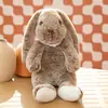 Muñeco de Conejo de Peluche Suave Lindo Orejas Largas Bufanda Suéter Conejito Muñeca Infantil