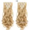 Extensões de Cabelo Sintético Estilo Europeu e Americano, 16 Presilhas, Conjunto de 7 Peças para Mulheres, Fibra de Alta Temperatura, Presilhas de Cabelo Longo Cacheado, Estilo Europeu e Americano