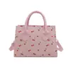Moda Fresca y Elegante Cereza 2026 Nuevo Bolso de Mano Dulce de Gran Capacidad y Bolso Pequeño Cuadrado Cruzado de Moda para Mujeres
