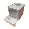 Caja de Arena para Gatos Transfronteriza Inodoro para Gatos Completamente Cerrado Desodorizante Extra Grande Anti-Salpicaduras Plegable Anti-Olor Caja de Arena para Gatos Venta al por Mayor