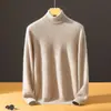 ¡Original! Suéter de Cachemira para Hombre de Cuello Alto, Suéter Pulóver de Cachemira de Manga Larga, Capa Base, Capa Interior, Suéter de Lana, Tejido de Punto para Combinar con Abrigo