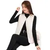 Outono e Inverno 2025 Novo Colete Quente de Cor Pura Moda para o Dia a Dia Cardigan com Enchimento de Seda Colete sem Mangas Top para Mulheres