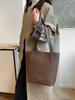 Bolso tipo cubo con un toque de alta gama para mujer, Nuevo 2026 Vintage de Gran Capacidad Simple Casual, Bolso Tote para el Trabajo, Bolso de Hombro