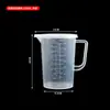 Taza medidora de plástico con escala, cilindro graduado resistente al calor, para hornear, uso doméstico, experimental, para té de leche, taza medidora de gran capacidad, taza de plástico