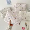 Estilo Coreano Estilo Creme Urso de Desenho Animado Bolsa de Cosméticos Menina Viagem Bolsa de Higiene Pessoal Portátil Estudante Bolsa de Armazenamento de Produtos para a Pele
