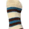 Calcetines Suaves de Felpa para Otoño e Invierno con Rayas de Bloques de Color, Calcetines de Media Pantorrilla para Niñas, Calcetines Gruesos y Cálidos con Forro de Felpa para Postparto