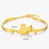 Venta caliente Vietnam latón chapado en oro joyería chapada en oro Pulsera Cisne pequeño esmerilado oro de imitación pulsera para damas al por mayor