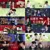 80 peças de marcadores de página de banner de aniversário de Tian Xuning, mercadoria original feita por fãs com os personagens Tian Lei e Zheng Peng, tema de milho doce