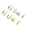 Clips para Cordón de Cuero Dorado de Acero Inoxidable al por Mayor, Broches para Pulsera y Collar de Cordón de Cuero de Acero Inoxidable, Accesorios para Joyería DIY