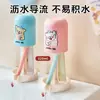 Soporte de Pared para Cepillo de Dientes Infantil de Dibujos Animados y Vaso para Enjuague Bucal, Estante para Cepillos de Dientes sin Taladro, Set de Vaso para Lavar Montado en Pared