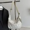 Bolsa de Ombro/Axila Corduroy Artística Estilo Coreano 2026 Nova Laço Moda Casual Simples para o Dia a Dia