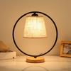 Lámpara de mesa nórdica para dormitorio, mesita de noche, moderna, minimalista, creativa, cálida, retro, china, para hotel, sala de estar, lámpara de mesa con atenuación