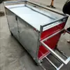 Carrinho Dobrável Pequeno para Montar Barracas, Multifuncional, Versátil, para Lanches, Feira Noturna, Food Truck, Barraca Móvel