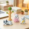 Micro-paisaje creativo caricatura lindos gatitos figuras DIY accesorios de decoración mini adornos para escritorio de oficina