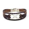 Pulsera de cuero de la suerte de 8 caracteres de suministro transfronterizo, pulsera de AliExpress que vende pulsera de cuero vacuno con símbolo de infinito, suministro de fabricantes
