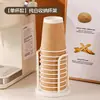 Portavasos de Plástico para Almacenamiento, Dispensador de Vasos Desechables, Portavasos de Té para Escritorio de Sala de Estar, Portavasos de Agua Estético a Prueba de Polvo