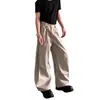Pantalones de hombre de estilo japonés de lujo ligero, con corte curvo, diseño de doble pliegue de verano, pantalones casuales versátiles, pantalones de pierna ancha minimalistas de nicho