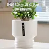Maceta de Cerámica con Plato para Uso en el Hogar, Exquisita Estilo Ins Blanco Lujo Ligero Minimalista Estilo Crema Maceta para Orquídeas Suculentas