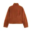 Chaqueta de cuero de verano para mujer estilo europeo y americano con cuello alto 12687