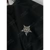 Yuran 26 Modelo Nuevo de Principios de Primavera Sudadera de Algodón Tencel Hilo Siro Teñido a Mano Cuello Redondo Diamante Estrella Camisa de Manga Corta