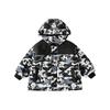 Camiseta de duas peças falsa com estampa de urso e gola alta Wuri Boys, suéter novo de inverno, colete infantil, roupas acolchoadas de algodão