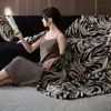 Manta Compuesta de Lana Australiana Retro para Siesta en la Oficina, Manta para Sofá con Aire Acondicionado, Manta Cubierta Gruesa de Terciopelo de Leche para Siesta